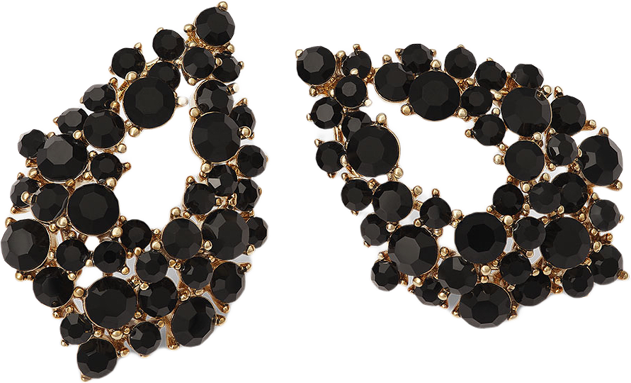 Alice Earrings, från Lily and Rose, i färgen Jet /Gold.