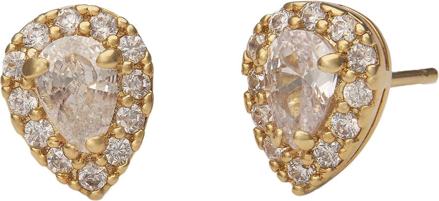 Bianca Earrings, från Lily and Rose, i färgen Crystal/Gold.