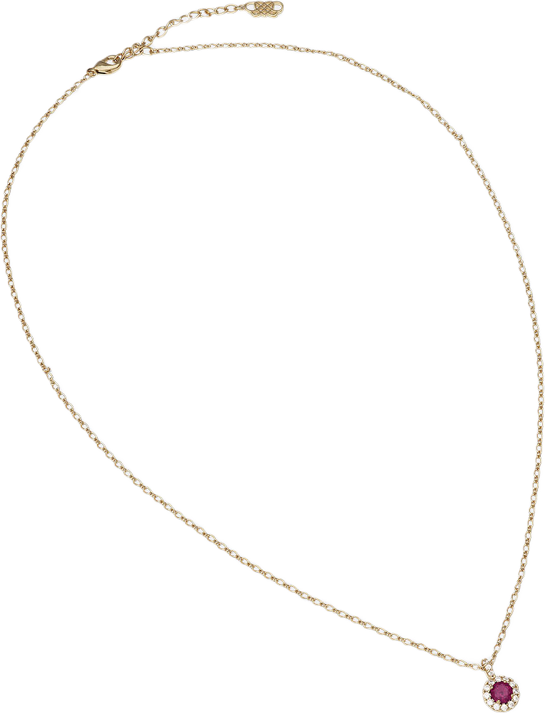 Laurie Necklace, från Lily and Rose, i färgen Pink Ruby/Gold.