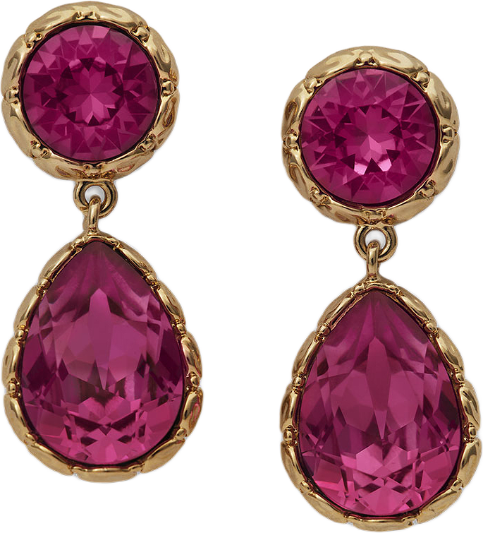 Victoria Raindrop Earrings, från Lily and Rose, i färgen Dark Rose/Gold.