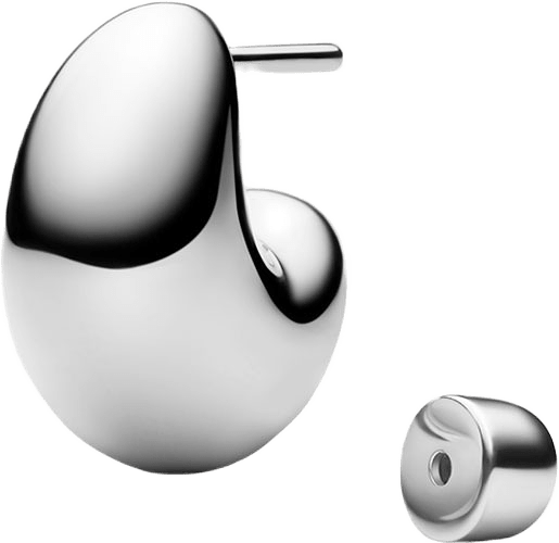 Tryvann Pillow Earring, från Maria Black, i färgen Silver.