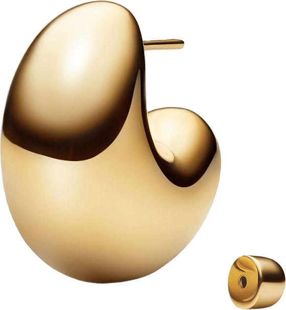 Tryvann Dome Earring, från Maria Black, i färgen Gold.