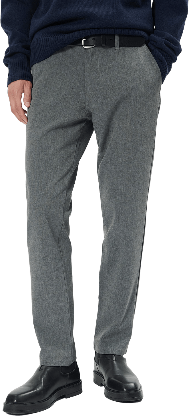 MAPristu Trousers, från Matinique, i färgen Medium Grey Melange.