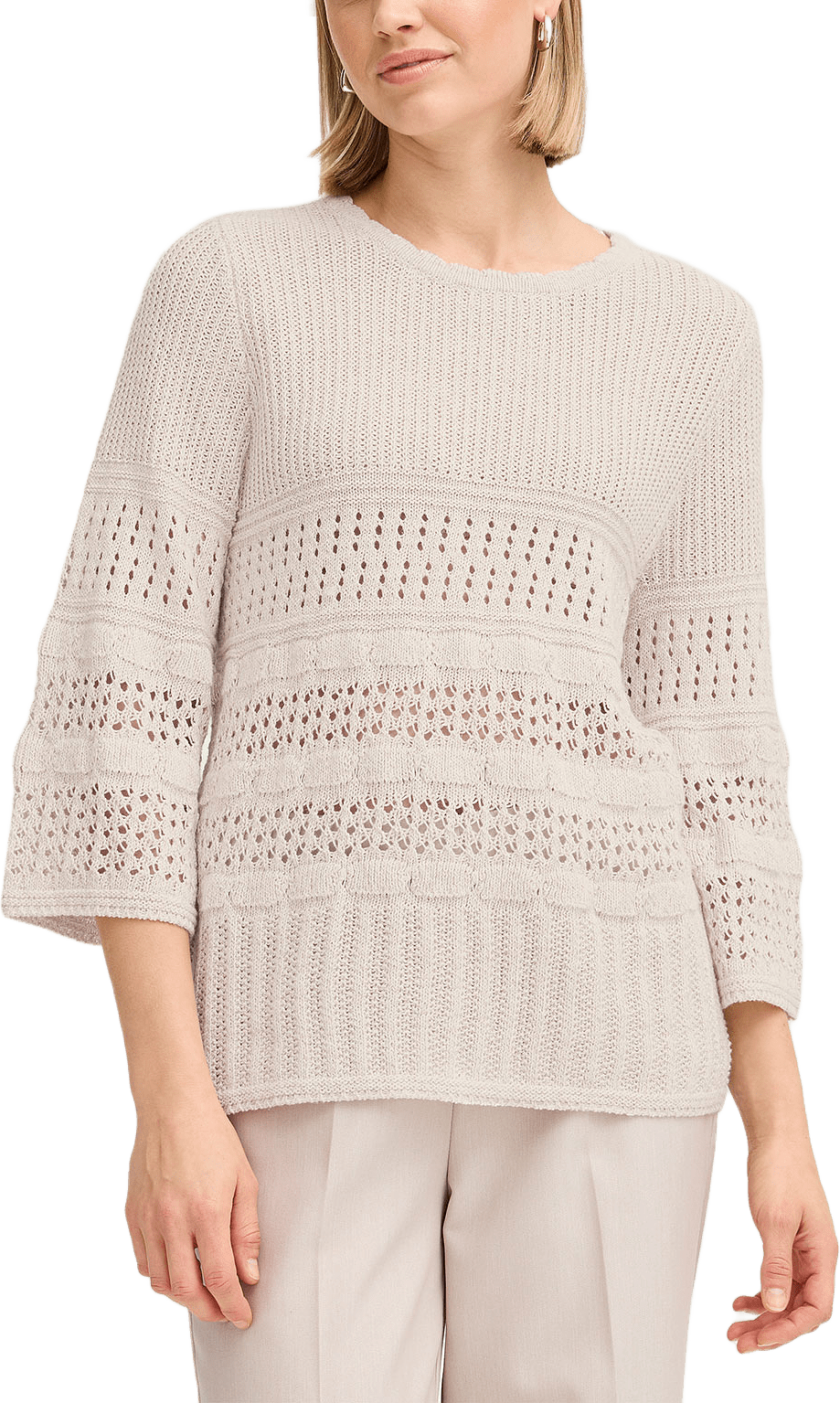 FRINES Pullover, från Fransa, i färgen Whisper White Melange.