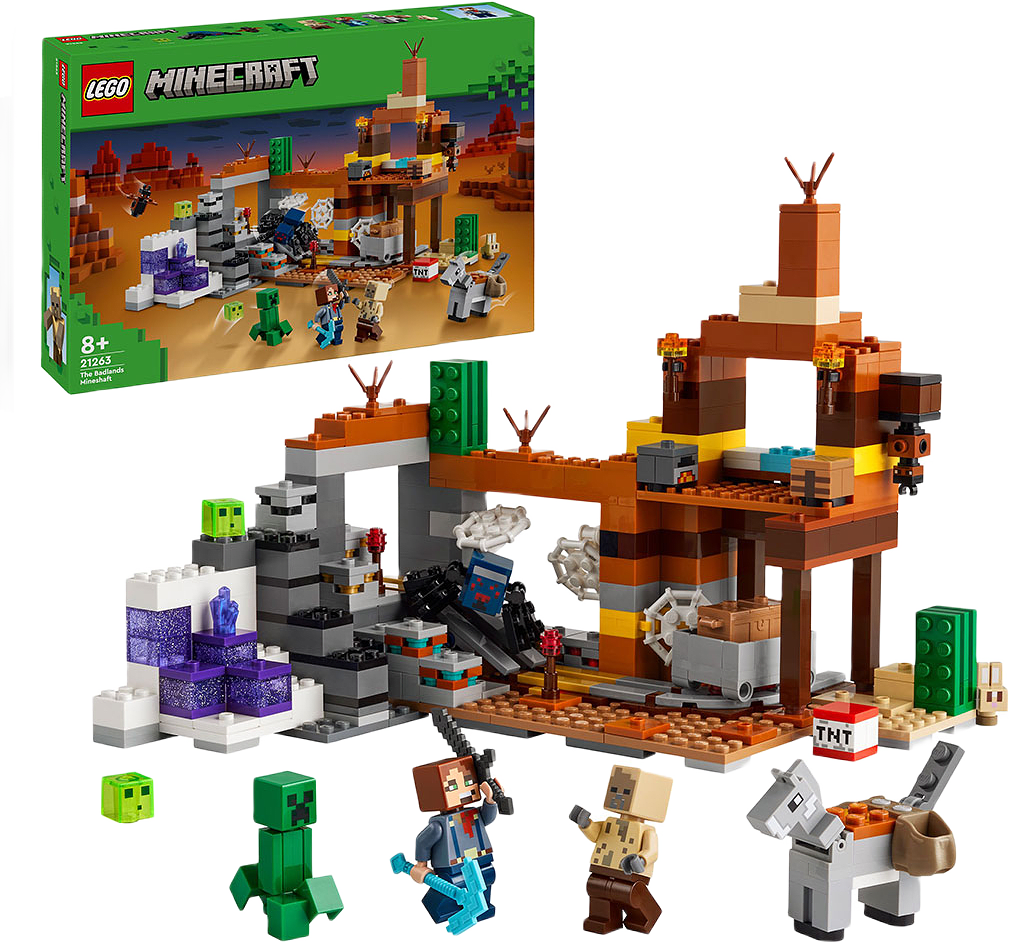 Minecraft® Gruvschaktet i stenöknen 21263, från LEGO.