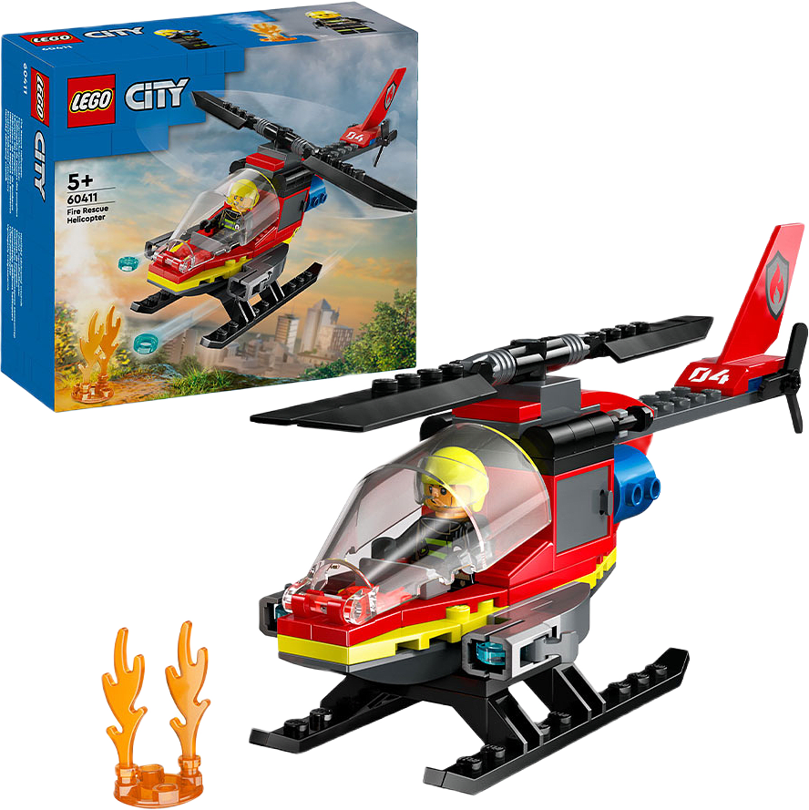 Brandräddningshelikopter 60411, från LEGO.