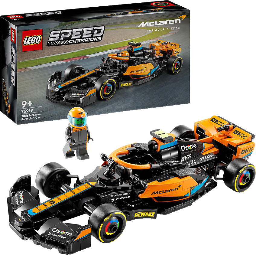 2023 McLaren Formel 1-bil 76919, från LEGO.