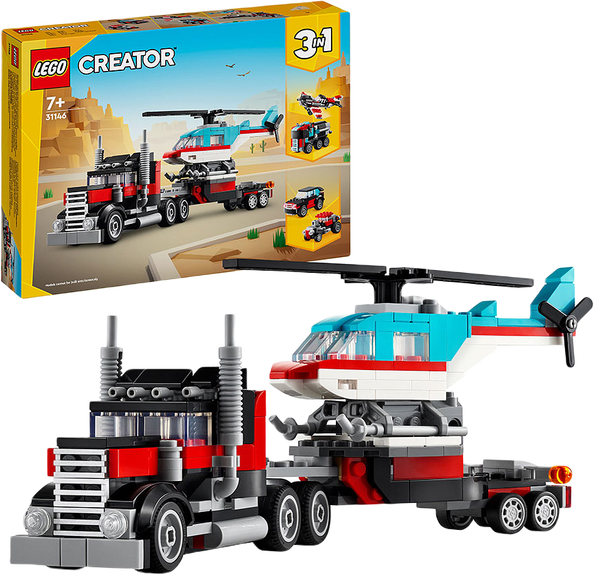 Flakbil med helikopter 31146