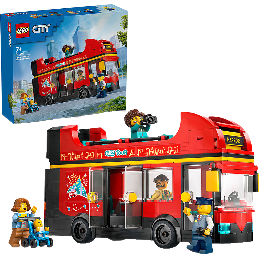 Röd Dubbeldäckare För Sightseeing 60407, från LEGO.