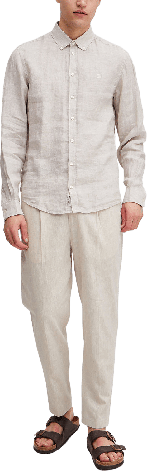 CFANTON BD LS linen shirt Shirt, från Casual Friday, i färgen Chateau Gray.