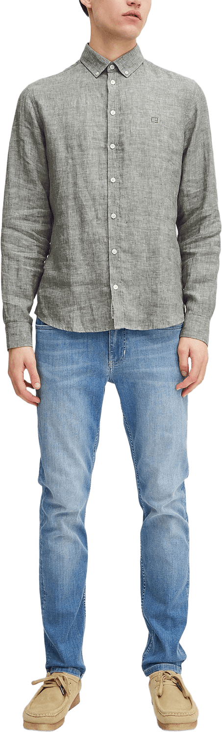 CFANTON BD LS linen shirt Shirt, från Casual Friday, i färgen Agave Green.