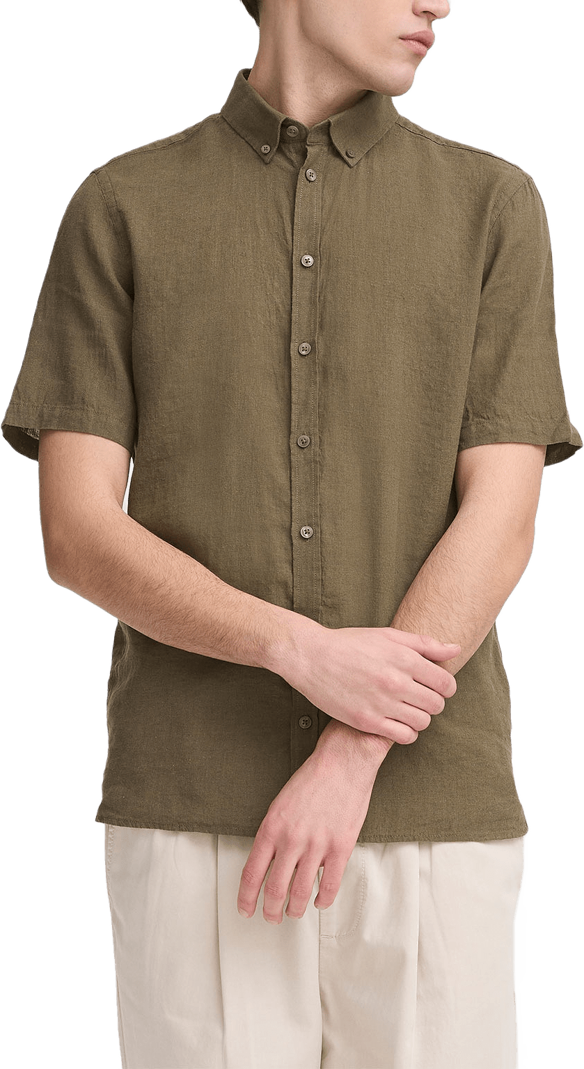 CFANTON 0071 SS 100% linen shirt Shirt, från Casual Friday, i färgen Wren.