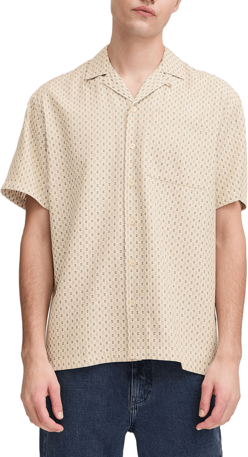 CFTHEODORE SS RC jaquard shirt Shirt, från Casual Friday, i färgen Plaza Taupe.