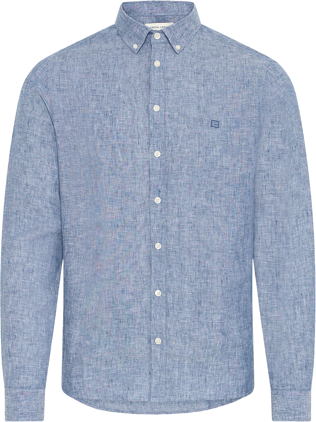 CFANTON BD LS linen shirt Shirt, från Casual Friday, i färgen Estate Blue Melange.
