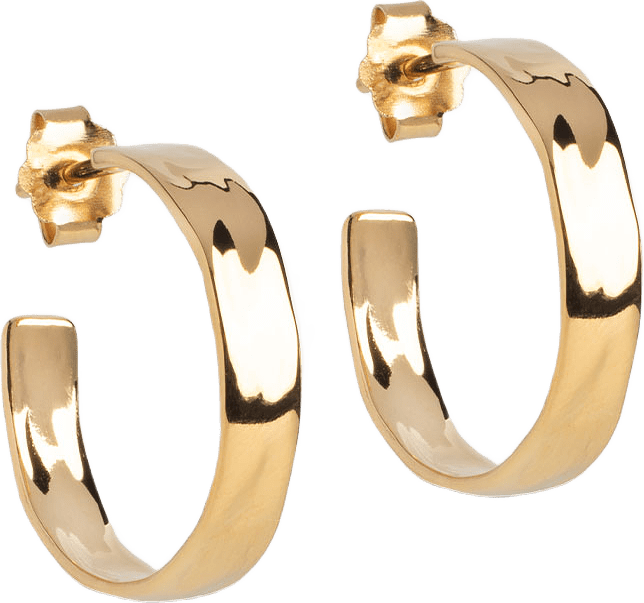 Örhängen Sandra Narrow, från ENAMEL Copenhagen, i färgen 925s/Gp.