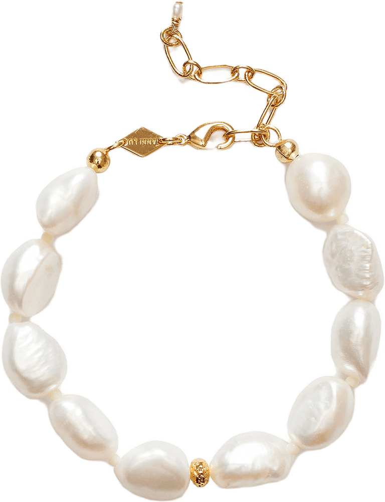 Big Stellar Pearly Bracelet, från Anni Lu, i färgen Gold.