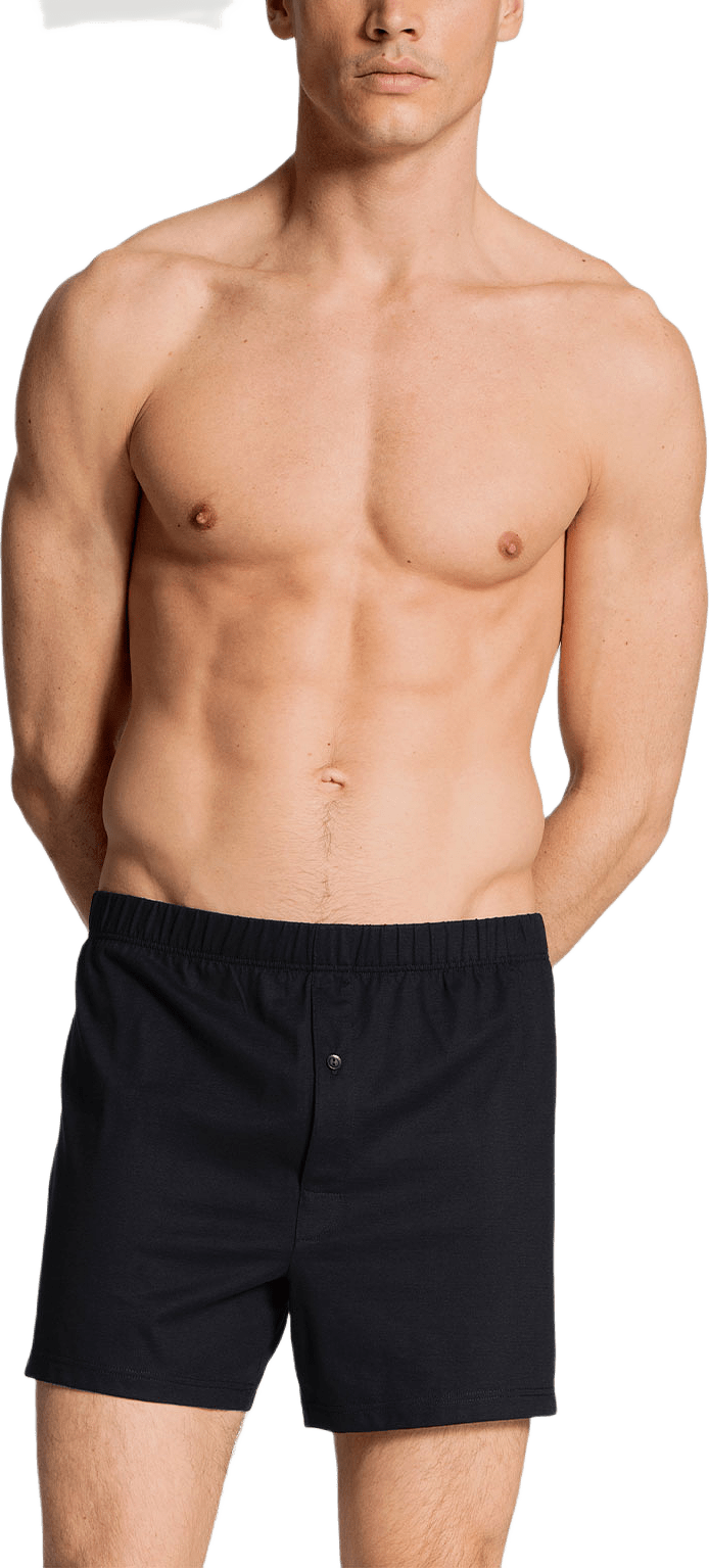 Boxer shorts with fly Cotton Code, från Calida, i färgen Black.