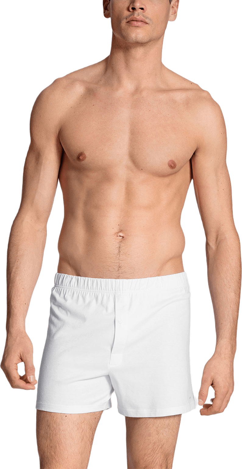 Boxer shorts with fly Cotton Code, från Calida, i färgen White.