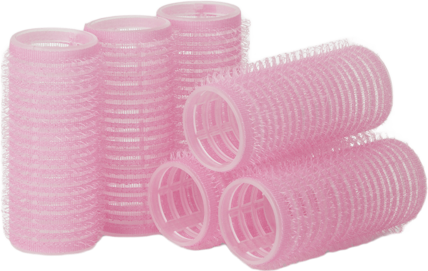 Hårspolar, från Å BEAUTY, i färgen Ljusrosa, 25mm, 6 Pack.