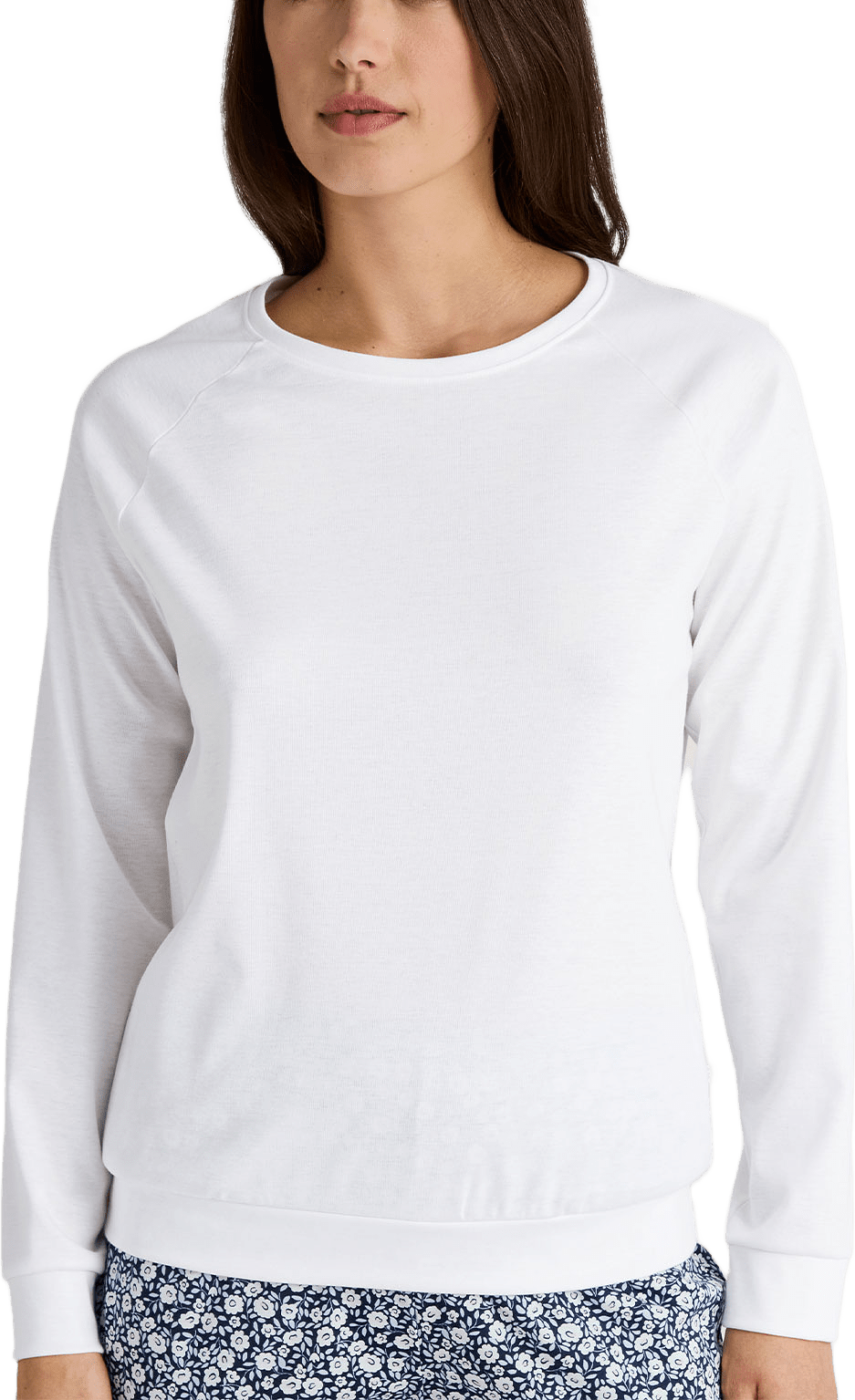 Favourites Sleep Långärmad T-shirt 15157, från Calida, i färgen Star White.