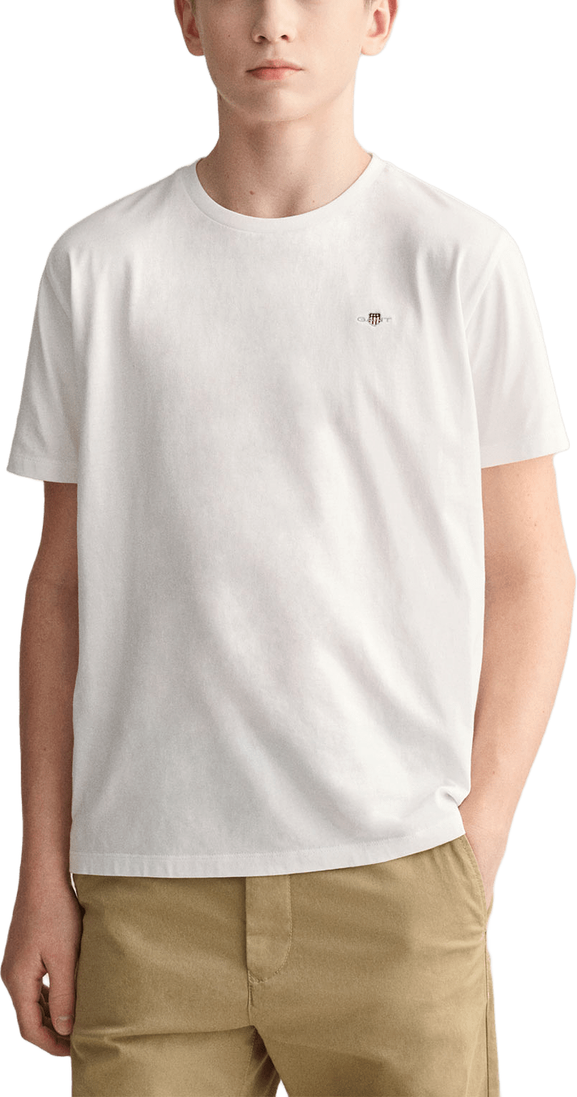 Gant Jersey Shield SS T-Shirt, från GANT, i färgen White.