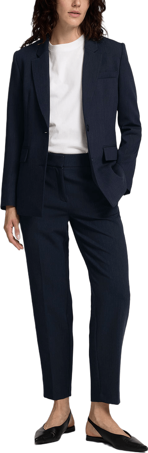 Slfrita-Ria Mw Crop Pant, från Selected Femme, i färgen Dark Sapphire Melange.