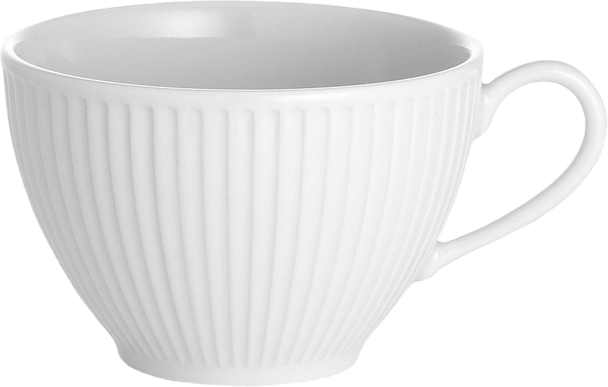 Kopp Plissé 18 Cl 8,5 cm, från Pillivuyt, i färgen Vit.