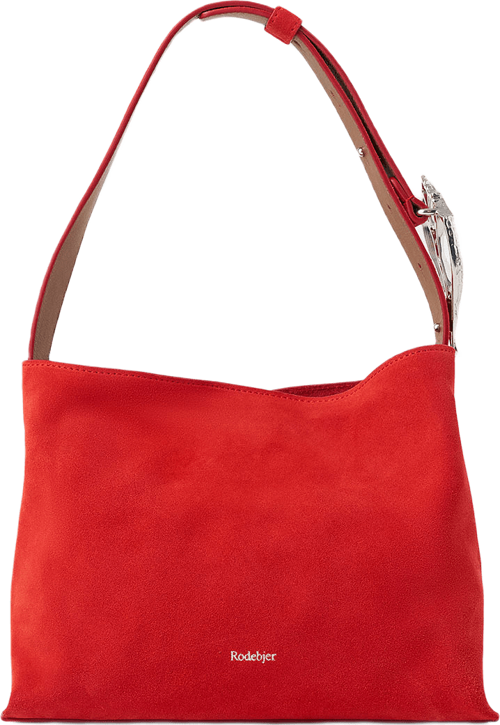 Shell Sack Mini Suede, från Rodebjer, i färgen Tangerine.