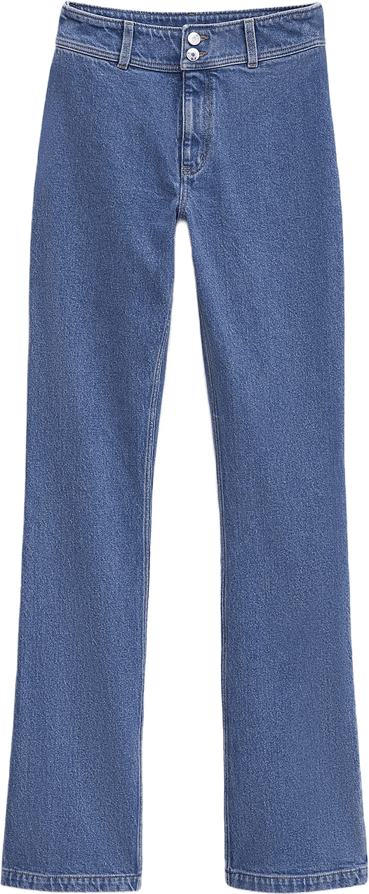 90s Stacked Bootcut Jeans, från Filippa K, i färgen Washed Mid.