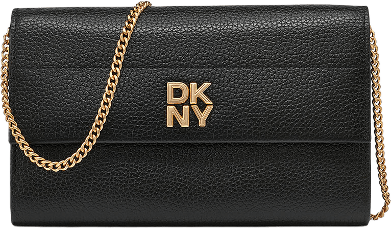 Rosa Wallet On A Chain, från DKNY, i färgen Black/Gold.