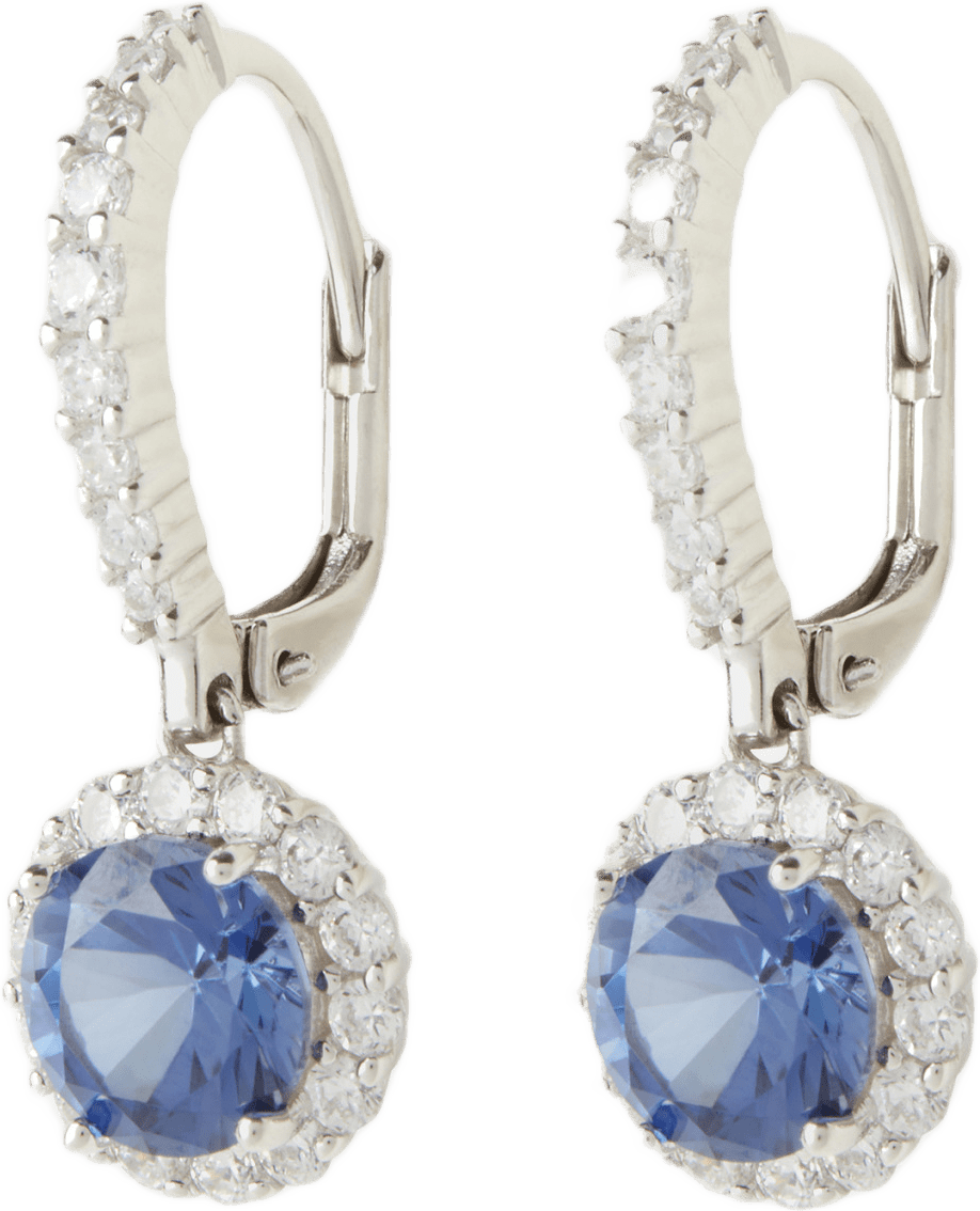 Örhängen silver Sapphire Blue, från Sigrid, i färgen #32 Sapphire Blue.