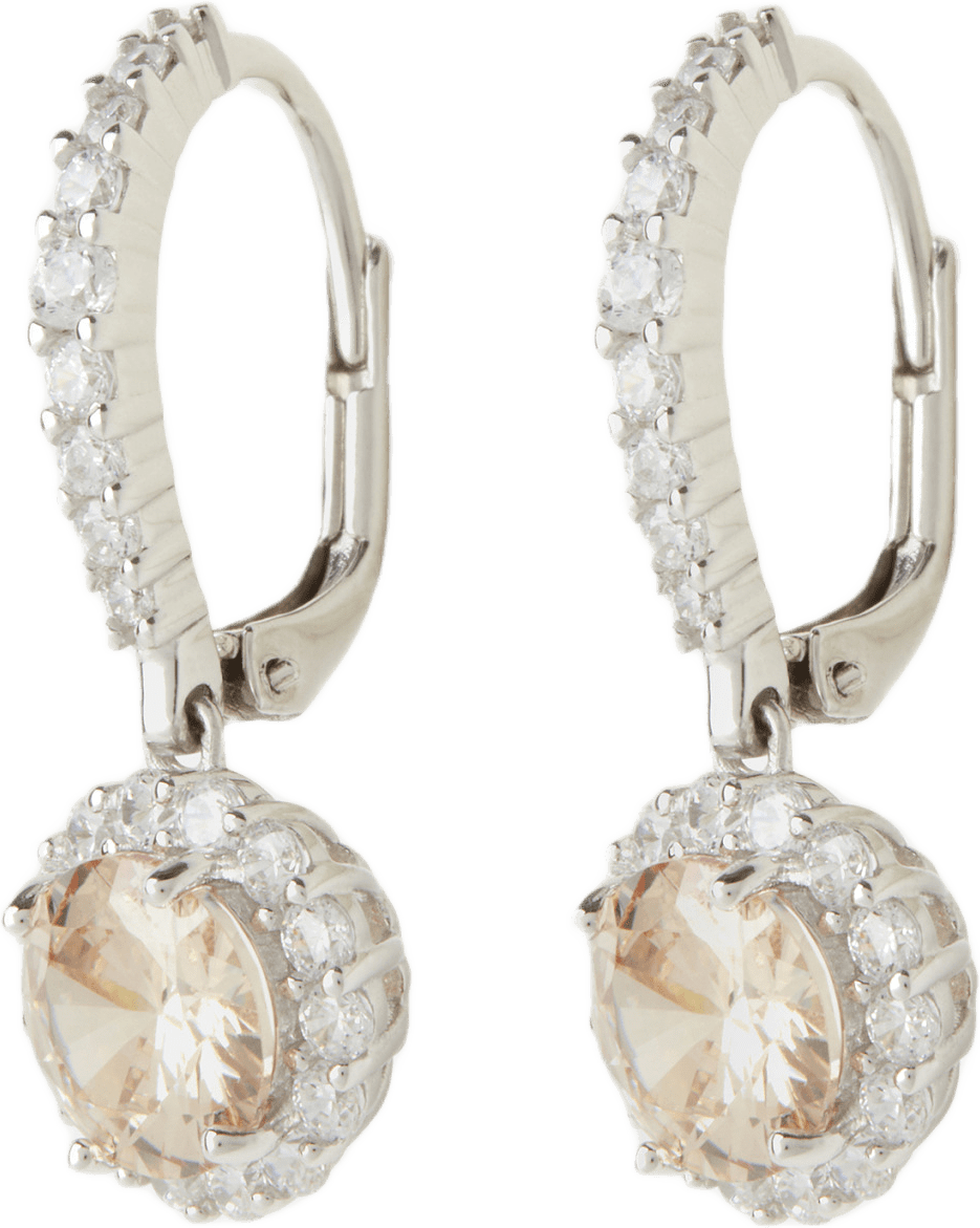 Örhängen silver Champagne, från Sigrid, i färgen Cz-19l L-champange.