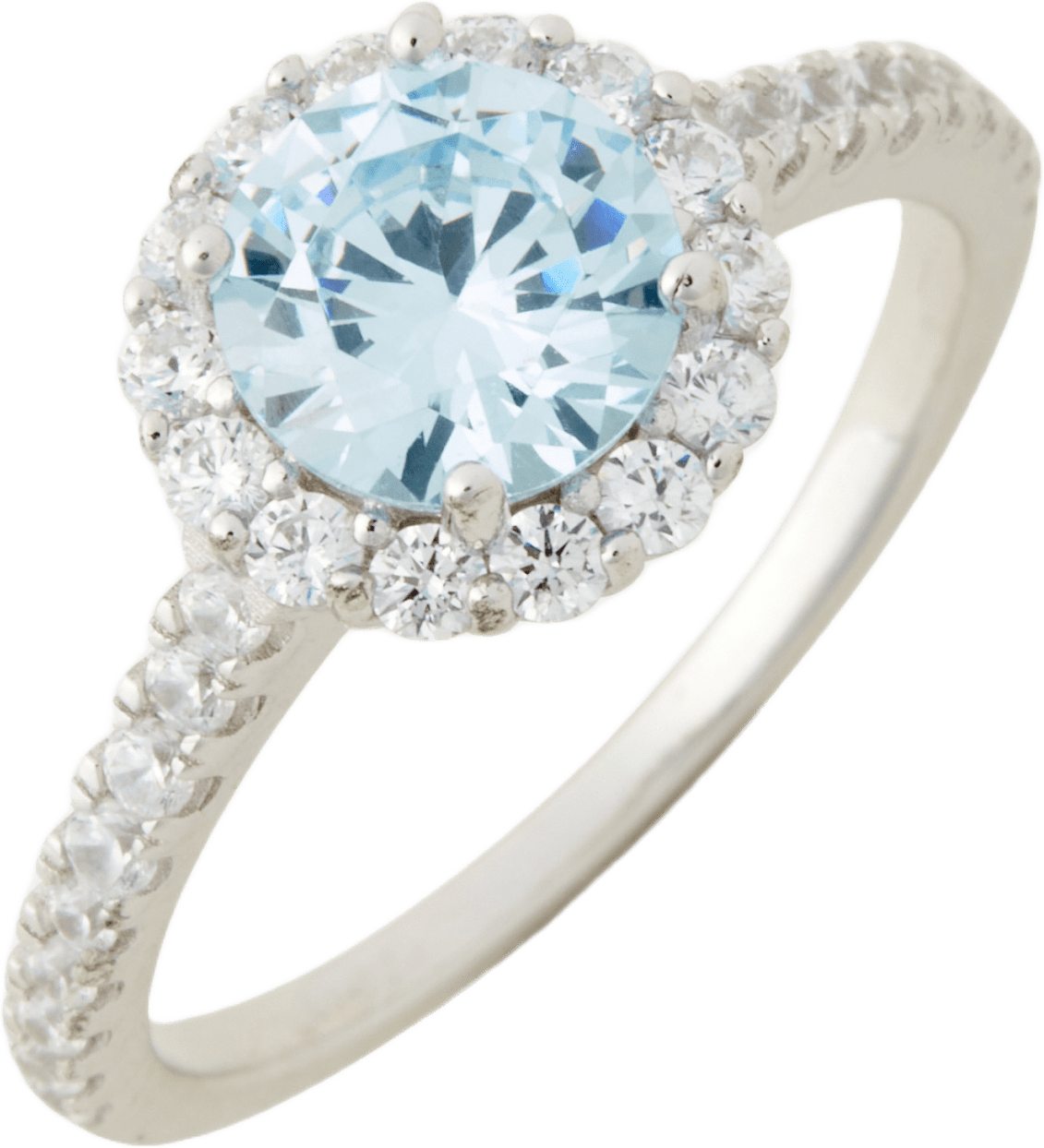 Ring silver Sky Blue, från Sigrid, i färgen Cz-47 Sky Blue.