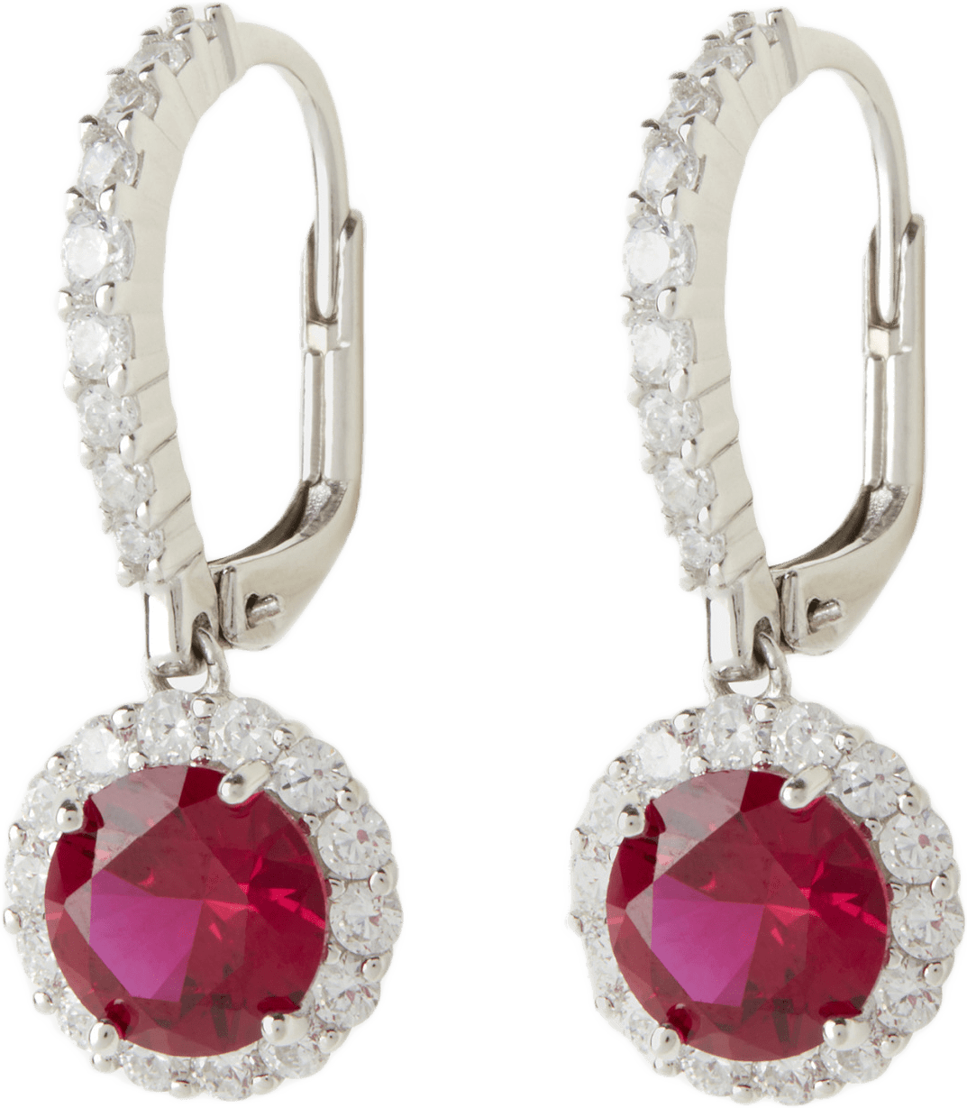 Örhängen silver Red, från Sigrid, i färgen #8 Red.