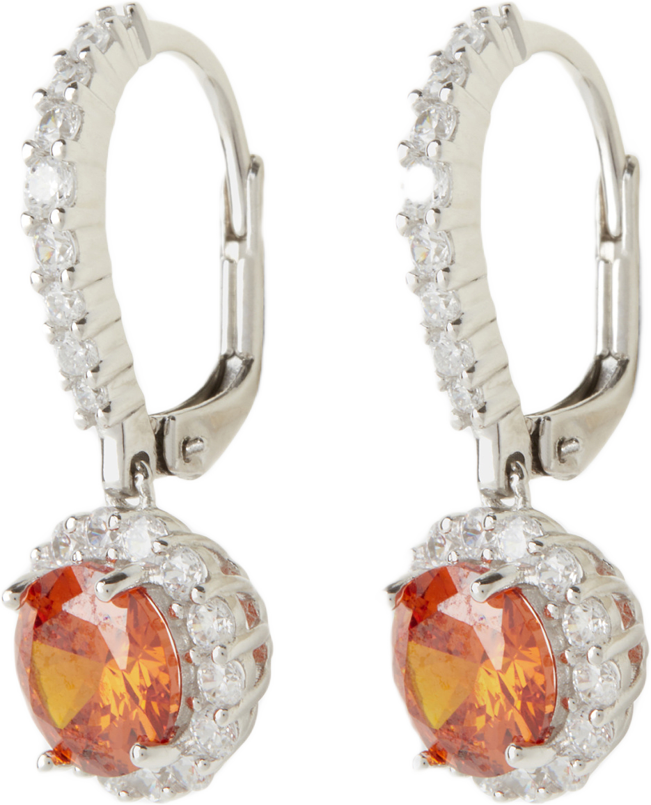 Örhängen silver Orange, från Sigrid, i färgen Cz-11l L-orange.