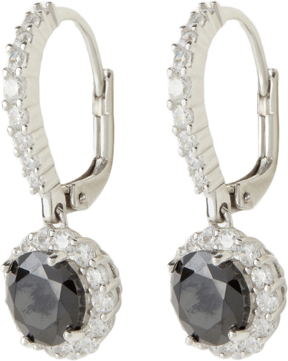 Örhängen silver Black, från Sigrid, i färgen Cz-22 Black.