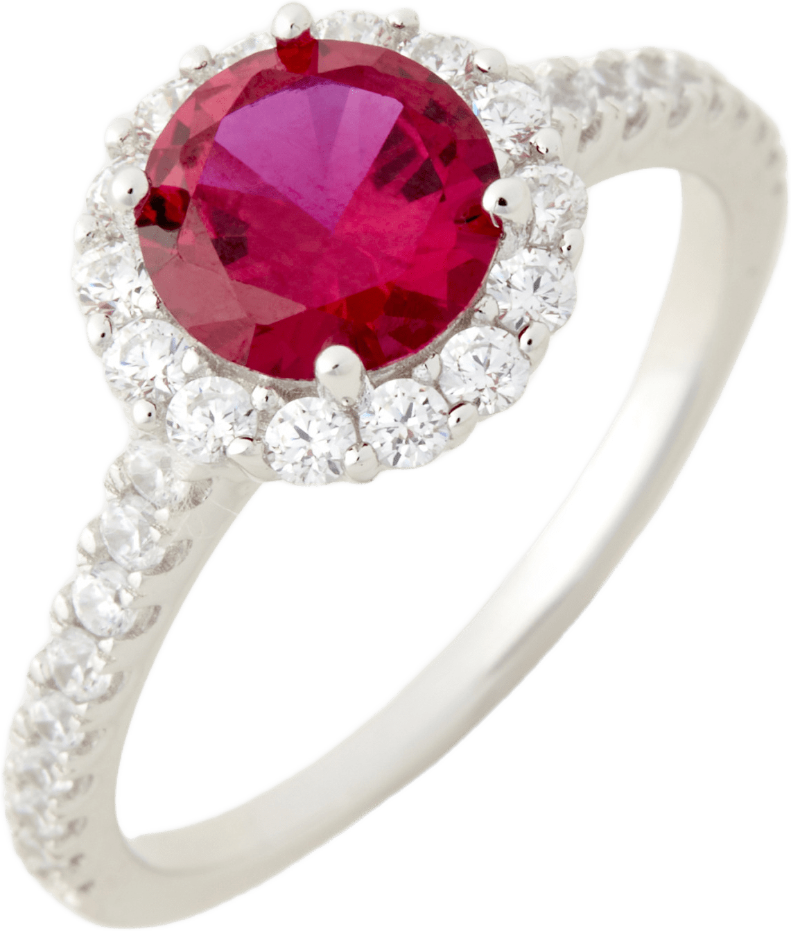 Ring silver Red, från Sigrid, i färgen #8 Red.