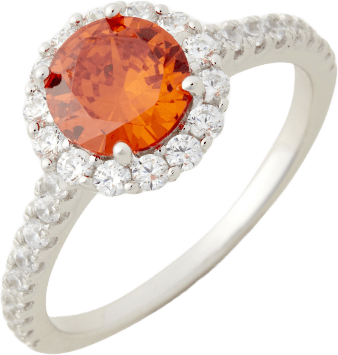 Ring silver Orange, från Sigrid, i färgen Cz-11l L-orange.
