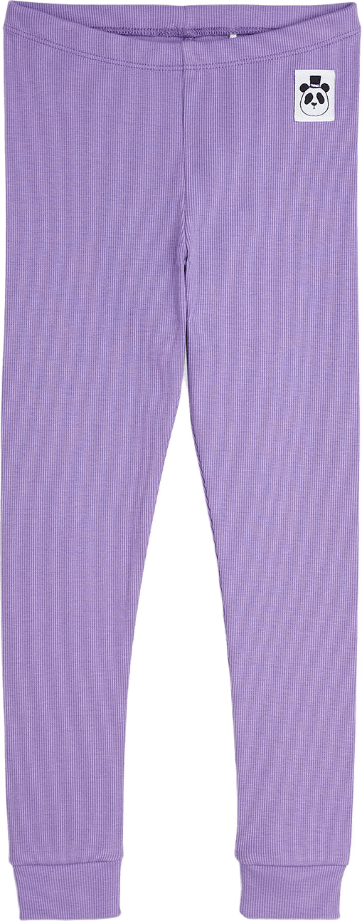 Ribbade Leggings, från Mini Rodini, i färgen Purple.