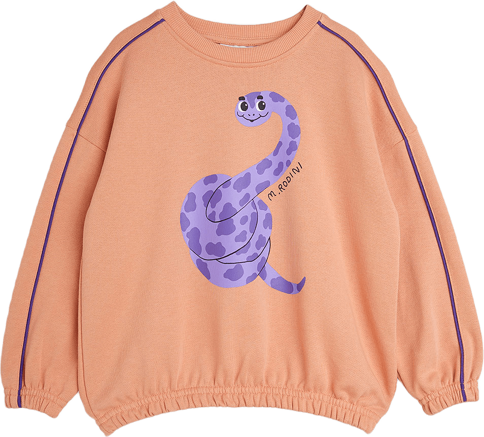 Snake Sweatshirt, från Mini Rodini, i färgen Pink.