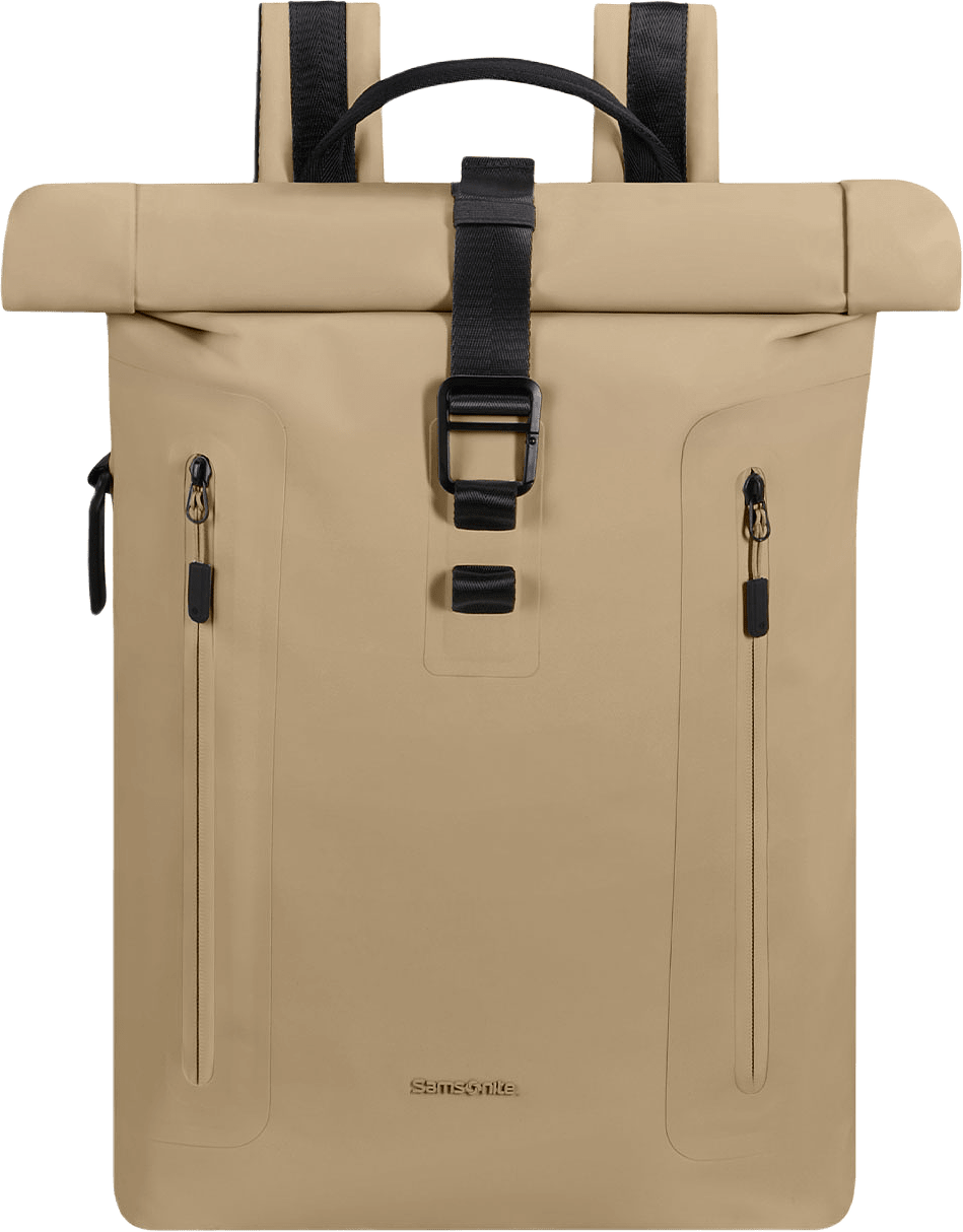 Dataryggsäck i vattenavvisande material, från Samsonite, i färgen Sand.