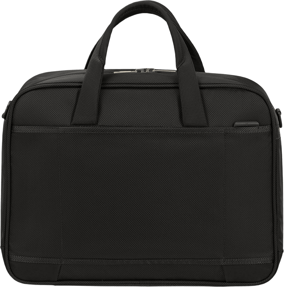 Axelremsväska med datafack, från Samsonite, i färgen Ozone Black.