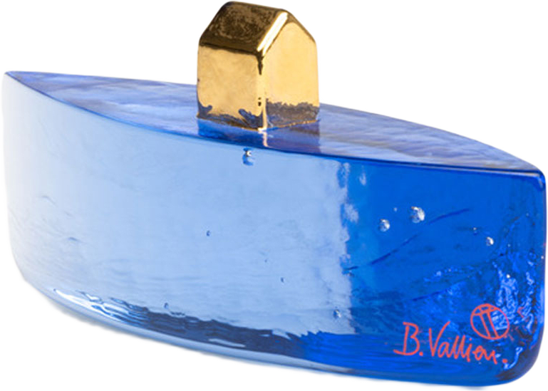 Fortress Vessel Blå/Guld Bv Ac-23, från Kosta Boda, i färgen Blue.