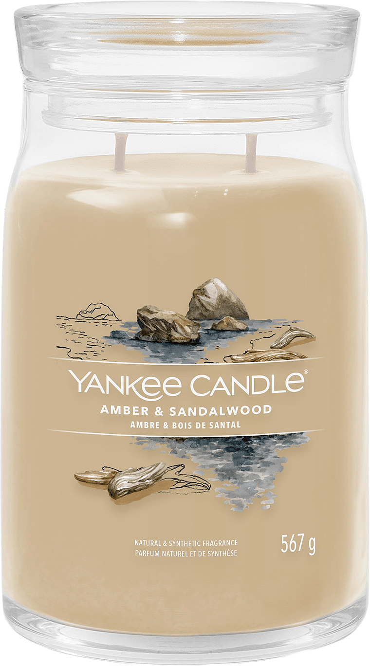 Signature Large Jar Amber & Sandalwood, från Yankee Candle, i färgen Amber & Sandalwood.