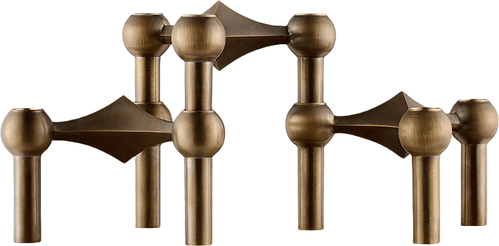 Candle Holders 3-pack, från STOFF Nagel, i färgen Bronzed Brass.