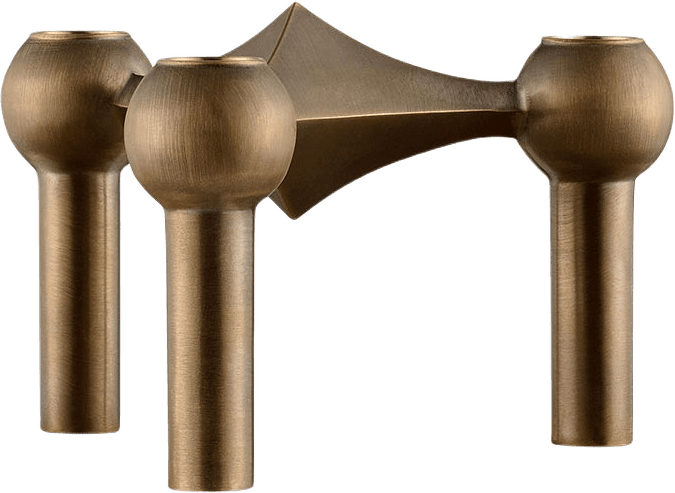 Candle Holder, från STOFF Nagel, i färgen Bronzed Brass.