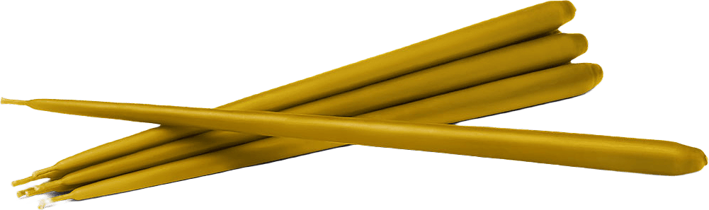 Taper Candles 6-pack, från STOFF Nagel, i färgen Mustard.