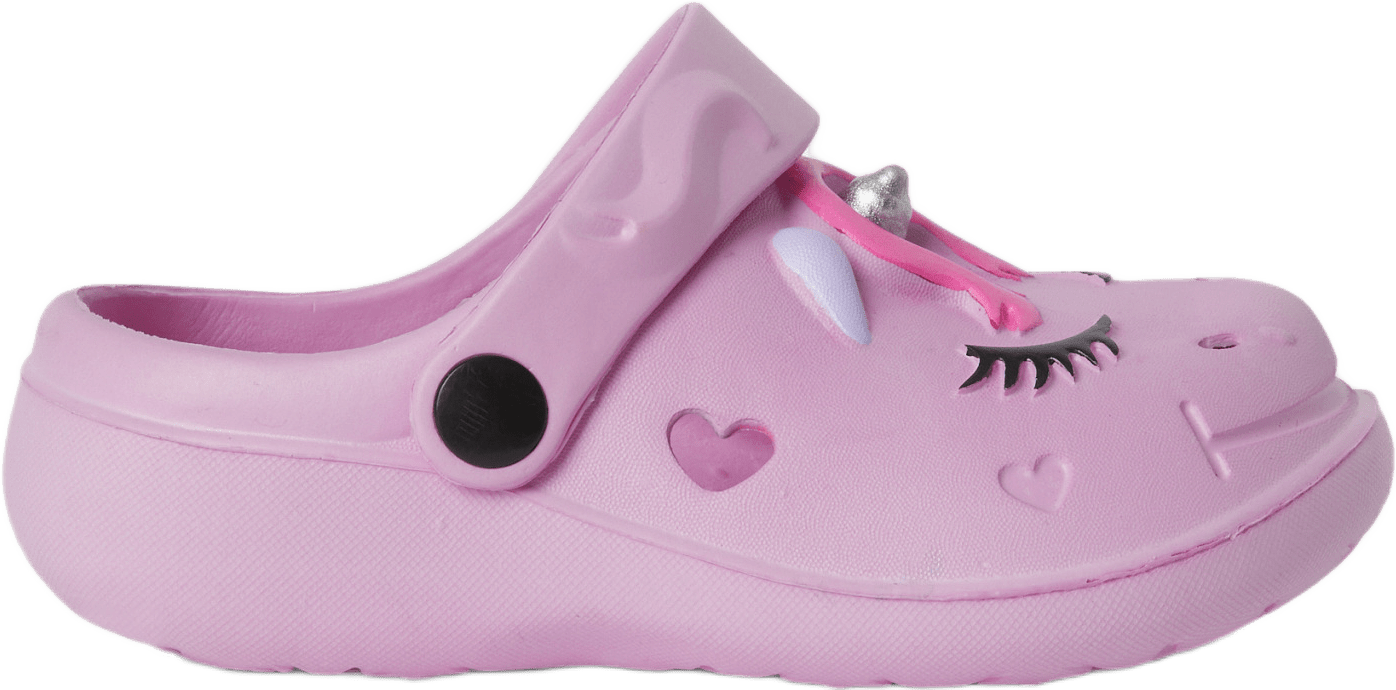 Tofflor med hälrem enhörning, från Å KIDS, i färgen Pink.