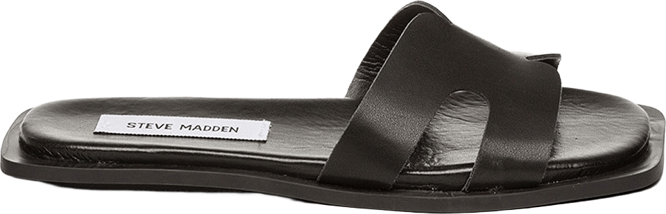 Sofia Slides, från Steve Madden, i färgen Black Leather.