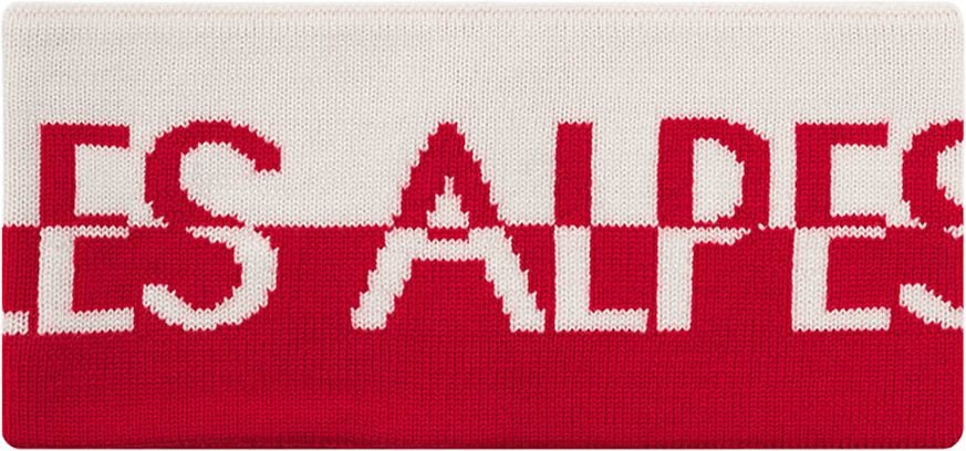 Les Alpes knitted Headband, från Twist & Tango, i färgen Scarlet Red.